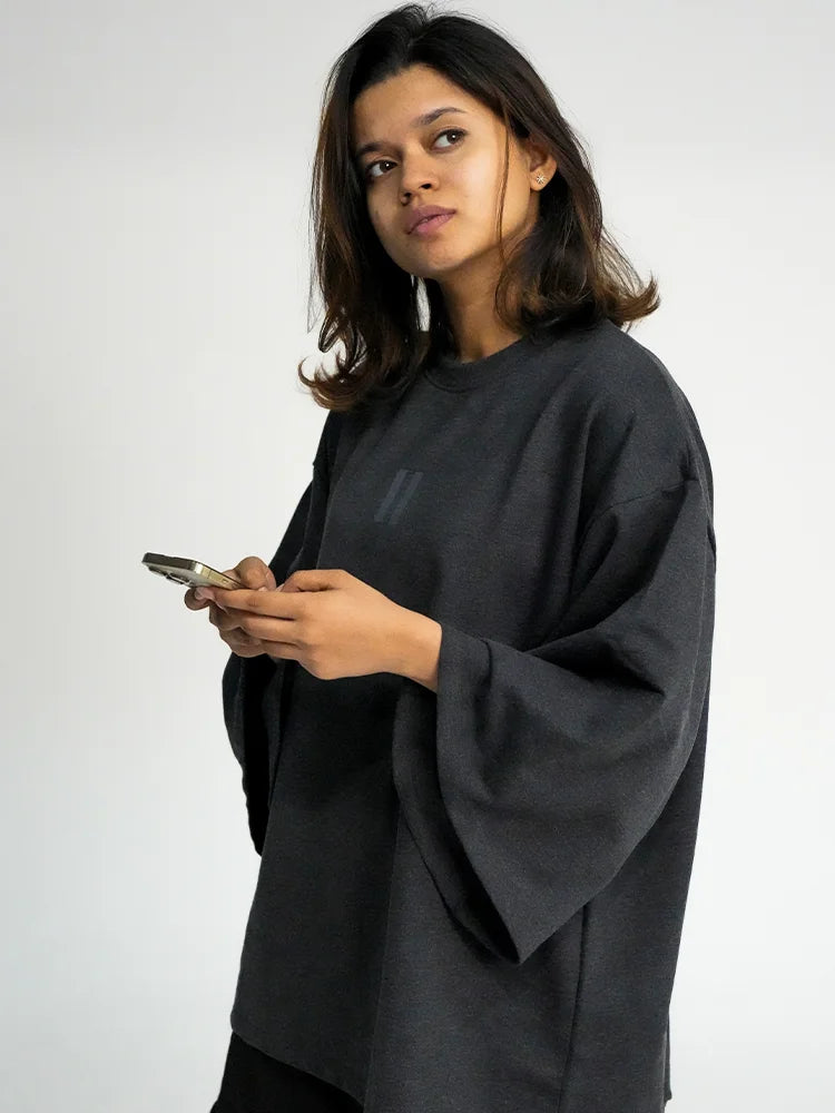 Stone Grey Melange - The Pause Tee